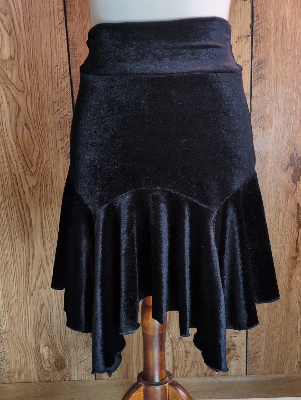 Vintage Amy Byer Black Velvet Asymmetrical Fairy Skirt Small